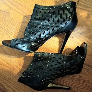 Ivanka Trump Black Cutout Heels#266